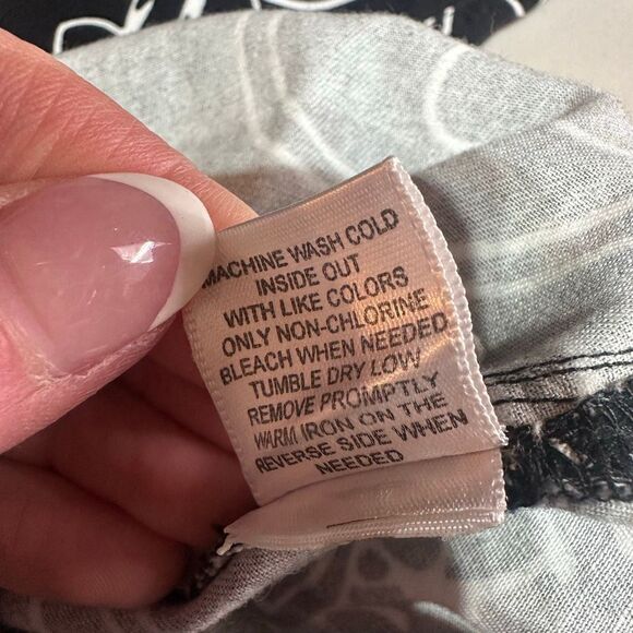 Krazy Kat Y2K Geometric Floral Appliqué Black/White Button Down Jacket Size L - Picture 6 of 9